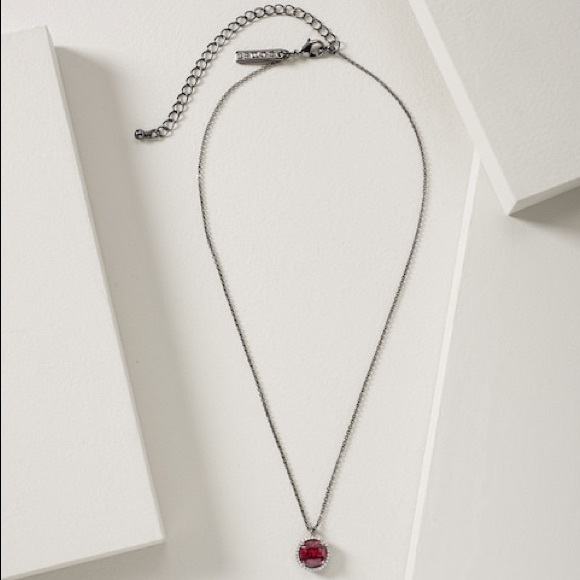 WHBM RED STONE SOLITAIRE NECKLACE - Picture 2 of 2